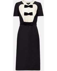 Valentino - Crepe Couture Bow-Detail Midi Dress - Lyst