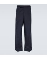 Thom Browne - Low-rise Cropped Wide-leg Pants - Lyst