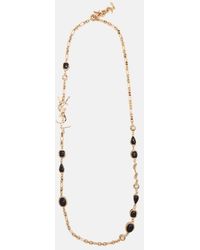 Saint Laurent - Verzierte Halskette Cassandre - Lyst