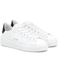 Golden Goose Sneaker "Pure Star" bianca con tallone nero - Bianco