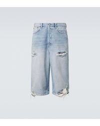 Acne Studios - Distressed Denim Bermuda Shorts - Lyst