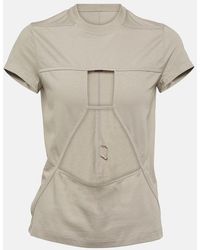 Rick Owens - Cutout Cotton T-Shirt - Lyst