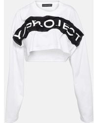 Y. Project - Crop Top De Jersey De Algodon Con Logo - Lyst
