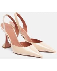 AMINA MUADDI - Holli 95 Patent Leather Slingback Pumps - Lyst