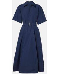 Jonathan Simkhai - Deanna Belted Faille Midi Dress - Lyst