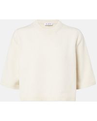 Alaïa - Cropped Cashmere And Wool-Blend Sweater - Lyst
