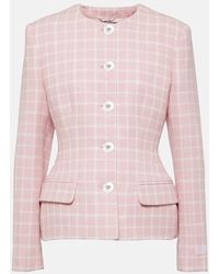 Versace - Checked Tweed Jacket - Lyst