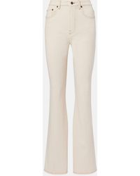 Burberry - Embroidered Flared Jeans - Lyst
