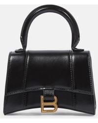 Balenciaga - Hourglass Mini Leather Crossbody Bag - Lyst