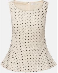 Faithfull the Brand - Iria Polka-Dot Linen Top - Lyst