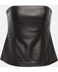 Co. - Essentials Leather Bustier Top - Lyst