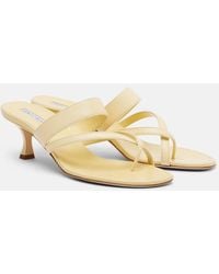 Manolo Blahnik - Susa Leather Thong Sandals - Lyst