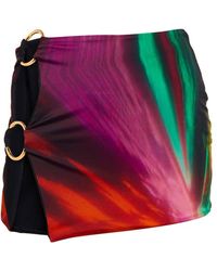Louisa Ballou - Double Ring Printed Miniskirt - Lyst