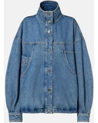 The Attico - Oversized Denim Bomber Jacket - Lyst