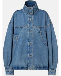 The Attico - Oversized Denim Bomber Jacket - Lyst