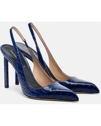 Tom Ford - 105 Croc-Effect Leather Slingback Pumps - Lyst