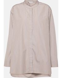 Max Mara - Rondine Striped Cotton Poplin Shirt - Lyst