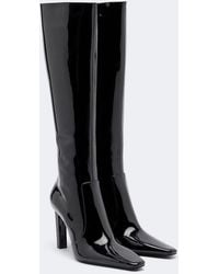 Saint Laurent - Francoise Patent Leather Knee-High Boots - Lyst