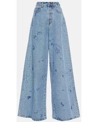 Vetements - Jeans anchos estampados con tiro bajo - Lyst