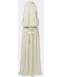De La Vali - Cruz Draped Chiffon Maxi Dress - Lyst