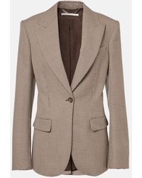 Stella McCartney - Checked Virgin Wool Blazer - Lyst