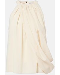 JW Anderson - Draped Wool-Blend Top - Lyst