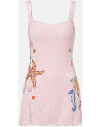 Clio Peppiatt - Marina Embellished Minidress - Lyst