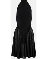 Alaïa - Jersey And Mesh Minidress - Lyst