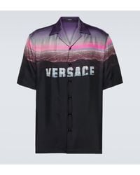 Versace - Hills Print Silk Shirt - Lyst