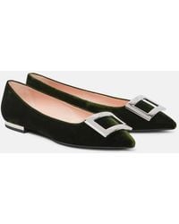 Roger Vivier - Faux Fur-Trimmed Ballet Flats - Lyst