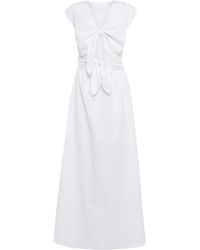 Sir. The Label Anja Cotton Midi Dress - White