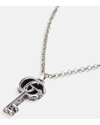 Gucci Double G Key Sterling Silver Necklace - Metallic