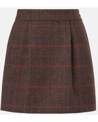Chloé - Minifalda De Lana Virgen A Cuadros - Lyst