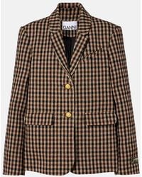 Ganni - Karierter Blazer - Lyst