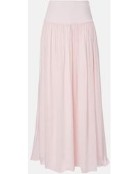 Posse - Solene High-Rise Mesh Maxi Skirt - Lyst