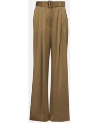 Zimmermann - Tuck Silk Wide-Leg Pants - Lyst