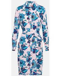 Diane von Furstenberg - Prita Floral-Print Shirt Minidress - Lyst