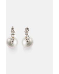 Sydney Evan - Cocktail 14Kt Earrings With Pearls And Diamonds - Lyst