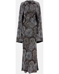 Rabanne - Embellished Caped Gown - Lyst