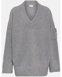 Moncler - Ribbed-knit Wool-blend Sweater - Lyst