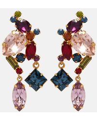 Jennifer Behr - Ambra Crystal-Embellished Drop Earrings - Lyst