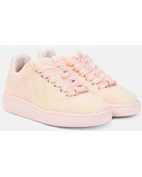 Burberry - New Trainer Checked Canvas Sneakers - Lyst