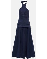 STAUD - Harrington Chino And Poplin Maxi Dress - Lyst