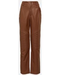 GIUSEPPE DI MORABITO - High-Rise Straight Leather Pants - Lyst