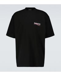 Balenciaga Political Campaign Large-fit T-shirt - Black