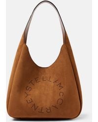 Stella McCartney - Logo Large Faux Suede Tote Bag - Lyst