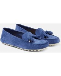 Loro Piana - Suede Loafers - Lyst