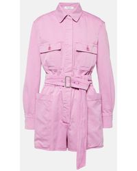 Max Mara - Visiera Cotton Drill Playsuit - Lyst