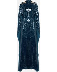 Erdem - Caped Sequined Gown - Lyst