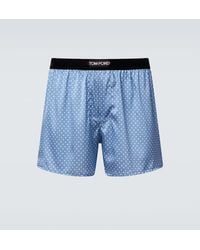 Tom Ford - Boxer En Mezcla De Seda Con Logo - Lyst